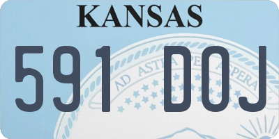 KS license plate 591DOJ
