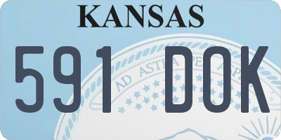 KS license plate 591DOK