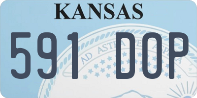 KS license plate 591DOP