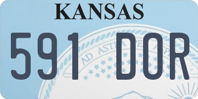 KS license plate 591DOR
