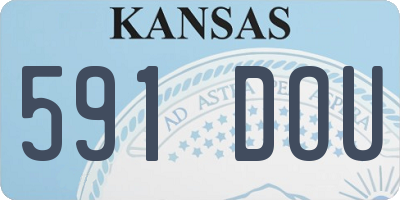 KS license plate 591DOU