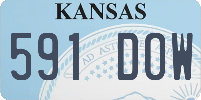 KS license plate 591DOW