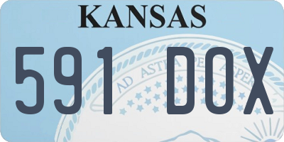 KS license plate 591DOX