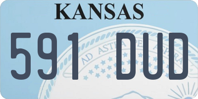 KS license plate 591DUD