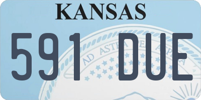 KS license plate 591DUE