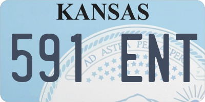 KS license plate 591ENT