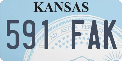 KS license plate 591FAK