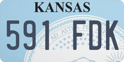 KS license plate 591FDK