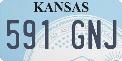 KS license plate 591GNJ