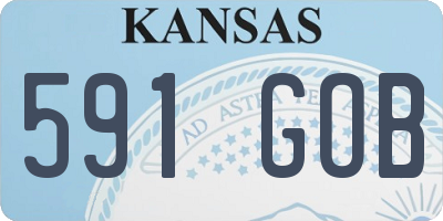 KS license plate 591GOB