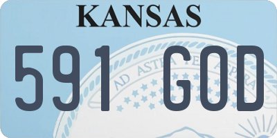 KS license plate 591GOD