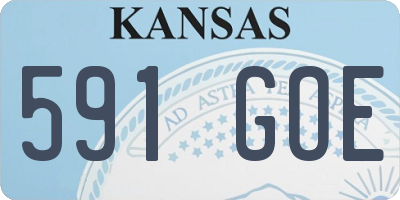 KS license plate 591GOE