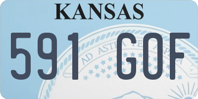 KS license plate 591GOF