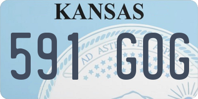 KS license plate 591GOG