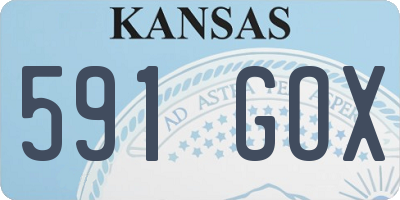 KS license plate 591GOX