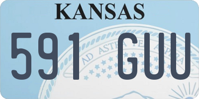 KS license plate 591GUU
