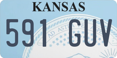 KS license plate 591GUV