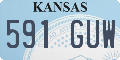KS license plate 591GUW
