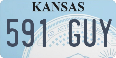 KS license plate 591GUY
