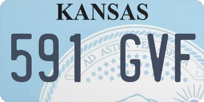 KS license plate 591GVF