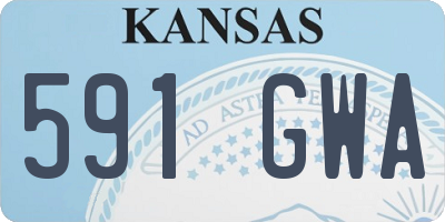 KS license plate 591GWA