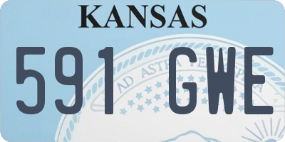 KS license plate 591GWE