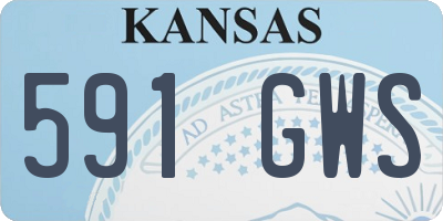 KS license plate 591GWS