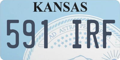 KS license plate 591IRF