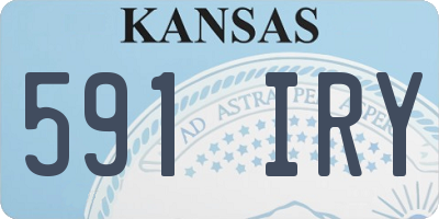 KS license plate 591IRY