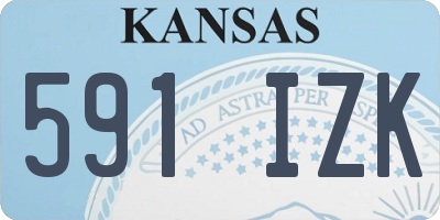 KS license plate 591IZK
