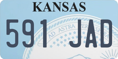 KS license plate 591JAD