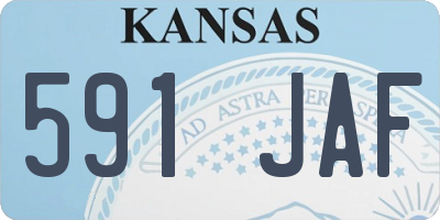 KS license plate 591JAF