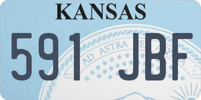 KS license plate 591JBF