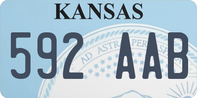 KS license plate 592AAB