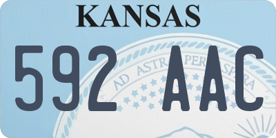 KS license plate 592AAC