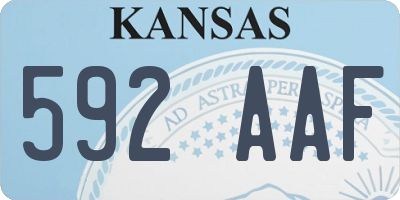 KS license plate 592AAF