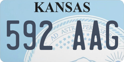 KS license plate 592AAG