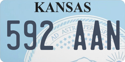 KS license plate 592AAN