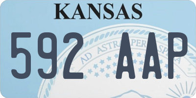 KS license plate 592AAP