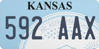KS license plate 592AAX