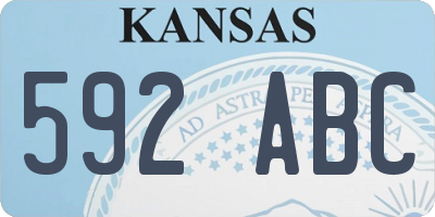 KS license plate 592ABC