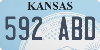 KS license plate 592ABD