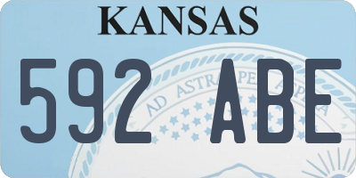 KS license plate 592ABE