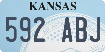 KS license plate 592ABJ
