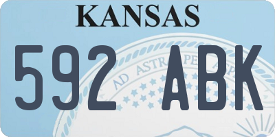 KS license plate 592ABK