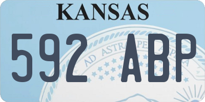 KS license plate 592ABP