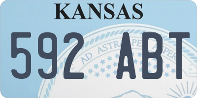 KS license plate 592ABT