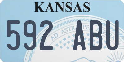 KS license plate 592ABU