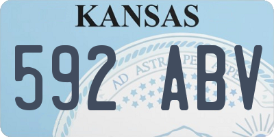 KS license plate 592ABV