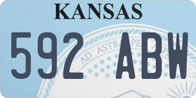 KS license plate 592ABW